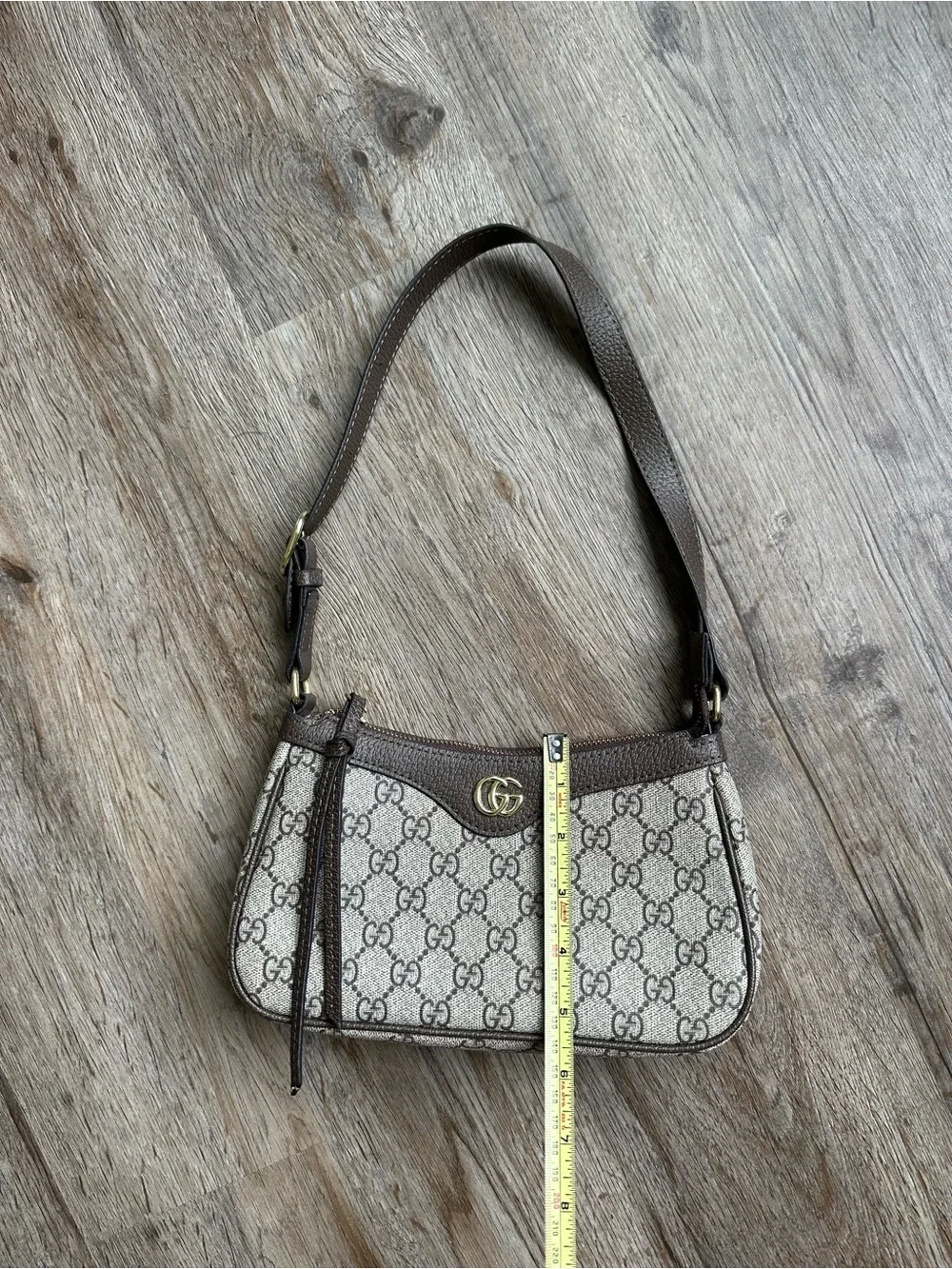 Gucci Beige Brown GG Canvas Shoulder Bag - Picture 3 of 6